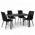 thumbnail image 1 of Set De Comedor 4 Sillas Velvet Mesa Cristal Negro Elegante negro, 1 of 8