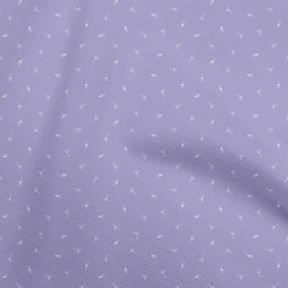 oneOone Cotton Silk Light Purple Fabric Minimal Mocktail Quilting Supplies Print Sewing Fabric By The Yard 42 Inch Wide