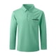 thumbnail image 3 of Blusa y camisa de manga larga con cuello vuelto para hombre, camisa deportiva de color liso con solapa y botones, blusa de manga larga con solapa para hombre, 3 of 5