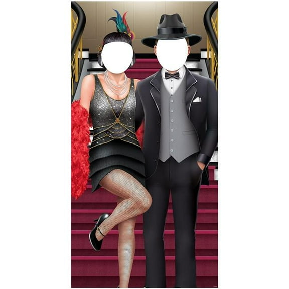 Beistle 56276 Great 20s Couple Photo Prop for Party Supplies Stand-Up - Pack of 12