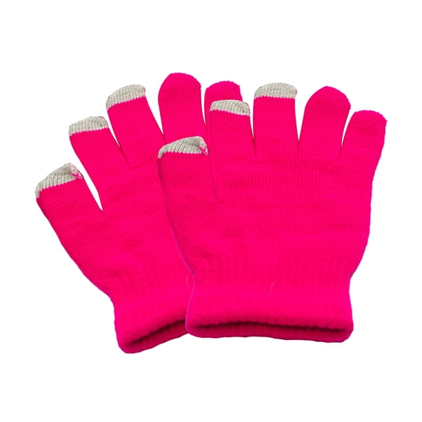 Jumpingount 1 par de guantes de invierno para mujer, cubierta de mano, accesorio de ropa, cubre los dedos para mantener el calor, guante de punto cómodo guantes y mitones Rosa roja Jumpingount AP009536-13
