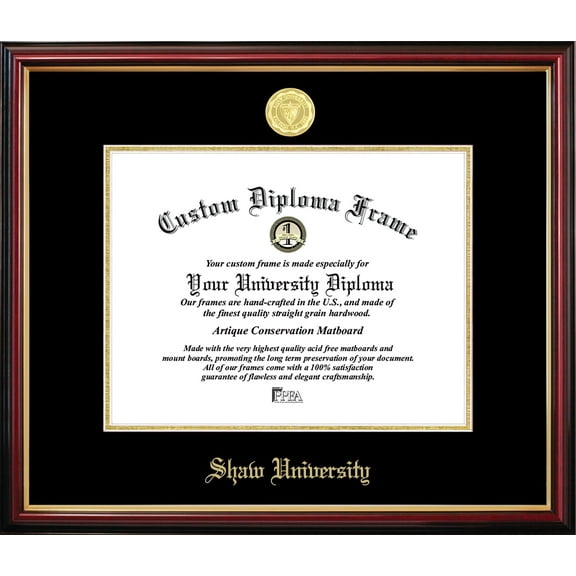 Shaw University Petite Diploma Frame