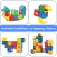 thumbnail image 4 of Bloques de construcción Hirebird, baldosas entrelazadas, 80 piezas, 4 of 7