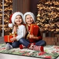 thumbnail image 5 of 2 Pcs Christmas Kitchen Rugs and Mats for Floor Non-Slip Backing Mat Merry Christmas Kitchen Decor Anti Fatigue Kitchen Rug Sets with Runner Xmas Decor (Wood, 17"x47.2"+17"x30"), 5 of 6