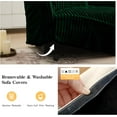 thumbnail image 5 of Modular Sectional Sofa Set, 120" Oversized Corduroy Couch, U Shaped Convertible Cloud Couch with Double Chaise, Comfy Sofa Sleeper 3 Deep Seat Sofas for Living Room, Apartment, Green, 5 of 9