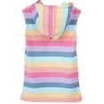 thumbnail image 2 of ContiKids Toddler Girls Summer Sleeveless Strped Rainbow Tank Top Hooded Shirts Dress 5-6 Years, 2 of 5