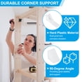 thumbnail image 3 of Uxcell Plastic Corner Braces L-Shape Bracket Right Angle Board Holder White 0.83x0.83x0.67", 3 of 6