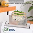 thumbnail image 5 of bolsas reutilizables para tostadora, resistentes a altas temperaturas, para tostadora, microondas, horno, parrilla (16 x 16 cm),, 5 of 5