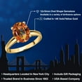 thumbnail image 2 of Gem Stone King 14K Yellow Gold Ecstasy Mystic Topaz Engagement Ring for Women | 5.00 Cttw | Oval 12X10MM | Gemstone November Birthstone | Size 9, 2 of 6