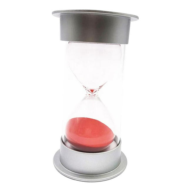 Temporizador de arena de 25 minutos para niños, temporizador de arena, temporizador de corto plazo, reloj de arena, rojo