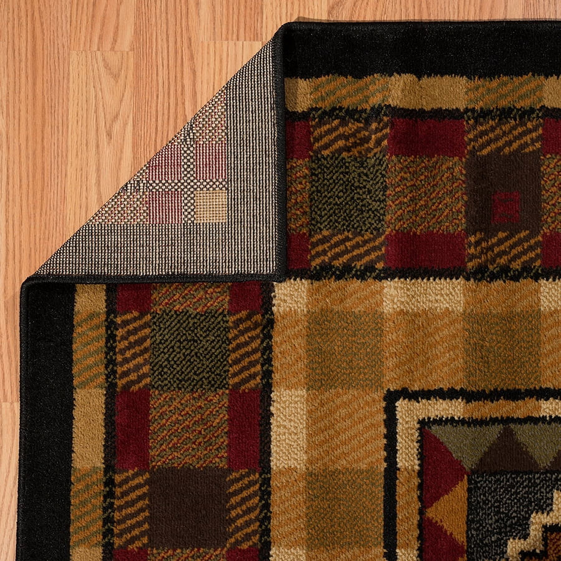United Weavers Essence Lodge Border Multi Woven Polypropylene Area Rug