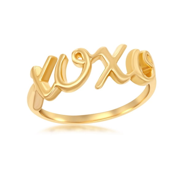 Daily Delight TheJewelryHut Designer Sterling Silver GP XOXO Ring