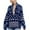 DT--Blue, variant on DailyTrove Women's Boho Print Kimono Cardigan, Long Sleeve, Casual Beach & Cultural Event Wear, Lightweight Rayon Blend, Contrast Hem, Plus Size Friendly