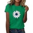 thumbnail image 2 of Xdegoge T Shirts for Women Short Sleeve Summer Tops Floral Graphic Tees Casual Tunic Cute T-Shirt Loose Fit Crew Neck Blouses Plus Size Basic Shirts Orders Placed Past Purchases, 2 of 5