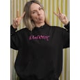 thumbnail image 2 of Mummy. Pink Lettering Hoodie Women -Image by Shutterstock, Female 3X-Large, 2 of 4