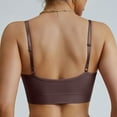 thumbnail image 4 of Arlun,Sports Bras for Women Full Coverage No Underwire Thin Bra Adjustable Spaghetti Strap Crop Tank Top Backless Bras Comfort Breathable Workout Yoga Daily Bra Coffee L, 4 of 6