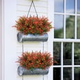 thumbnail image 4 of 10 Bundles Artificial Lavender Flowers Outdoor Fake Plants Faux Plastic UV Resistant Flowers for Home Garden Porch Window Box and Cemetary Grave Decorations (10, Blue), 4 of 5