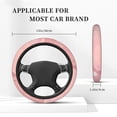 thumbnail image 6 of YFYANG Universal Elastic Pink Watercolor Texture Car Steering Wheel Cover, Non-Slip Sweat Absorbent, 6 of 8