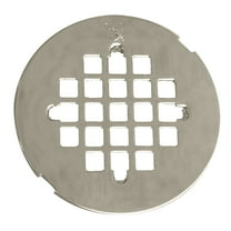 Westbrass D319-25-05 4-1/4" Brass Snap-In Shower Strainer Grid Drain Cover, Polished Nickel (25-Pack)