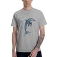 thumbnail image 3 of Cute Dolphin T-Shirt for Men Cotton 100% Summer Tops Women Fashion Casual Short Sleeves Round Collar Short-Sleeve Couple Top Tees, 3 of 7