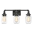 thumbnail image 3 of Quoizel SQR8603RK Squire 3 Light 22 inch Rustic Black Bath Light Wall Light, 3 of 4