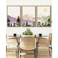 thumbnail image 4 of SHENIFY Landscape Mountain Wall Art 16x24in3pcs Natural Framed Set Watercolor Sunrise Pine Tree Forest Nature Scenry Wilderness Farmhouse Rustic Modern Art Decorative, 4 of 5