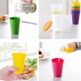 thumbnail image 2 of Juego de 7 tazas para beber Cateissary contenedor reutilizable colores brillantes, 2 of 6