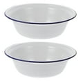 thumbnail image 1 of 2Pcs Household Soup Bowls Enamel Soup Basins Practical Household Enamelware, 1 of 9