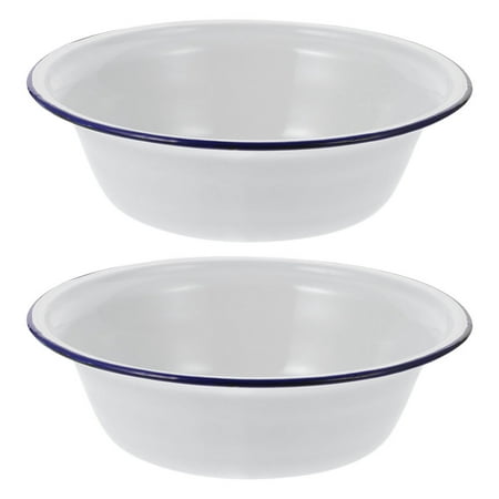 

Bowl Enamel Basin Soup Bowls Dish Simple Mixing Enamelware Food Serving Noodle Household Pasta Ramen Kitchen Vinegar
