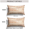 thumbnail image 5 of Polka Dot Pillow Covers Set of 2 Tangerine Cream Throw Pillows 12x20 in Outdoor Boho Design Brush Strokes Decorative Pillowcase Square Cushion Cover Linen Pillow Case for Home Sofa Couch Bed, 5 of 6