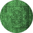 thumbnail image 1 of Ahgly Company Indoor Round Oriental Emerald Green Industrial Area Rugs, 5' Round, 1 of 4