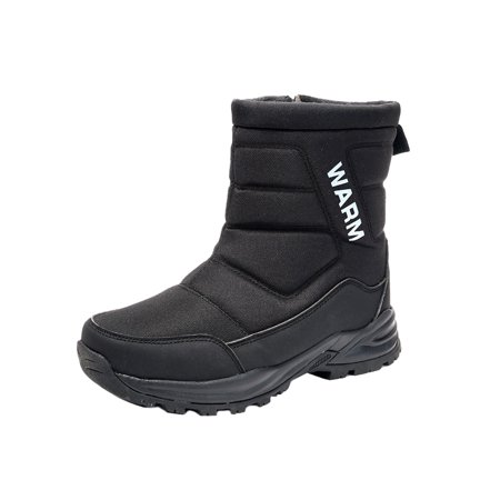 

Harsuny Womens Outdoor Warm Mid Calf Boots Comfort Casual Warm Winer Shoes Plush Lined Booties Size 4.5-10 Black 4.5