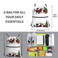 thumbnail image 2 of Naloa Vintage Buffalo Plaid Christmas Camper Drawstring Backpack String Bag Cinch Water Resistant for Gym Shopping Sport Yoga, 2 of 6