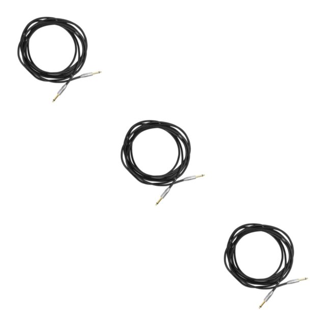 stanreset 1/2/3/5 Guitar Pedal Audio Cable Patch Cord Noise Reduction 6.35mm Effect Wire Stable Performance Bass Sound Connector Playing 5m 3PCS