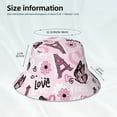 thumbnail image 5 of Kdxio Reflective Bucket Hat - Eiffel Tower and Butterflies Print Bucket Hat for Men,Women, 5 of 9