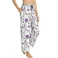 thumbnail image 2 of Xecao Lavender Flowers Women's Straight Lounge Pajama Pants: The Epitome of Relaxed Sleepwear, 2 of 9
