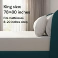thumbnail image 3 of Niagara Waterproof Mattress Protector 78x80 Inches Cover Pad King Deep Pocket Breathable Noiseless 8-20Inches Bed Ultra Soft Brushed Microfiber Fully Fitted, 3 of 5