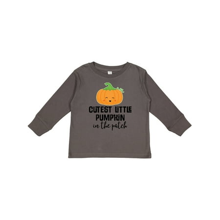 

Inktastic Cutest Little Pumpkin in the Patch Halloween Gift Toddler Boy or Toddler Girl Long Sleeve T-Shirt