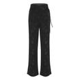 thumbnail image 2 of Haitryli Women's Chinese Style Baggy Wide Leg Suit Pants Elastic High Waist Palazzo Pants Casual Daily Wear Black M/2, 2 of 7
