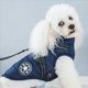 thumbnail image 1 of Chaqueta De Perro Chaleco cálido para perros de dos patas suave con cremallera para suministros de invierno para mascotas (azul XXL), 1 of 8
