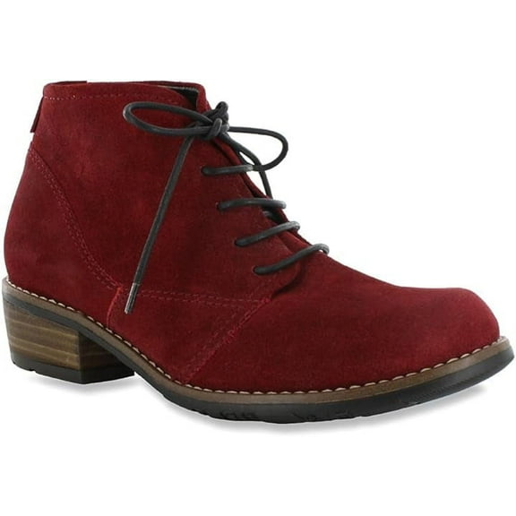 Wolky Women's Erne Lace-Up Ankle Boots, Oxblood Greased Suede, Size EU 42