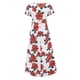 thumbnail image 5 of Vestido largo suelto de verano de manga corta con cuello en V para mujer, 5 of 5