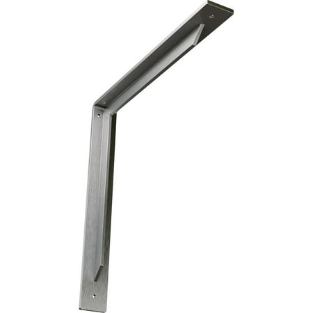 Ekena Millwork 2"W x 16"D x 16"H Stockport Steel Bracket, Stainless Steel