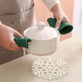 thumbnail image 3 of Bowls for Kitchen,Snowflake Dining Table Mats Heat Insulating Mats Geometric Snowflake Mats Bowl Mats Kitchen Hollow Out Saucer,Christmas Kitchen Mat,Space Saving Dining Table, 3 of 6