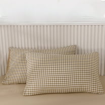 2 Pieces Pillow Covers with Solid Color, Comfortable Breathable Pillowcases for Household Bedding Decorations 29.13x18.89in Brown