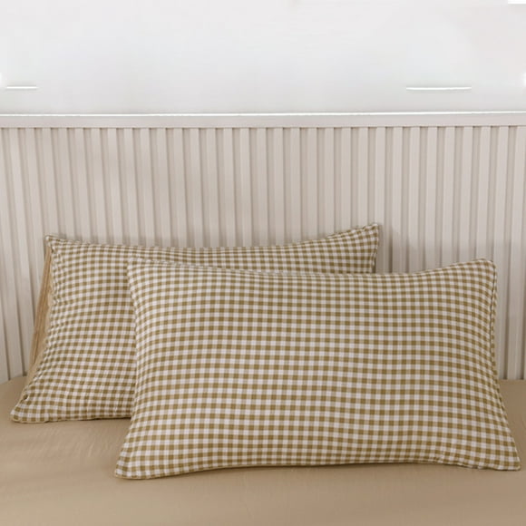 Washed Pillowcase Easy Solid Color Pillowcase Pillowcase Pair Of 29.13x18.89In Household Bedding