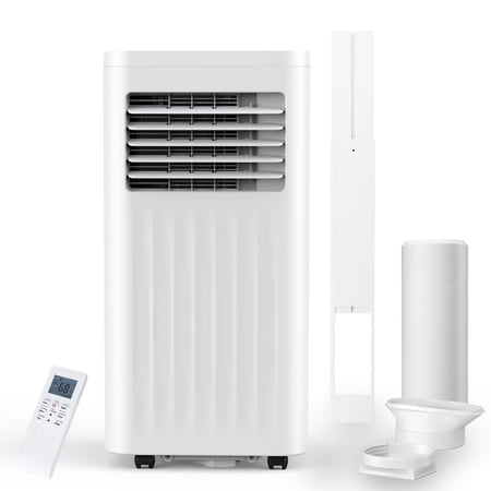 Crzoe 8,000 BTU Portable Air Conditioners, Mini Portable AC with Cooling, 24H Timer, Fan, Dehumidifier Function, 62ºF and 86ºF Temperature Range, Cooling up to 350 Sq.Ft. Window Kit Panel