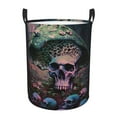 thumbnail image 6 of Picia Forest Mushroom Skull Large Laundry Basket, Waterproof, Freestanding Laundry Hamper, Collapsible Tall Clothes Hamper with Extended Handles-Medium, 6 of 8