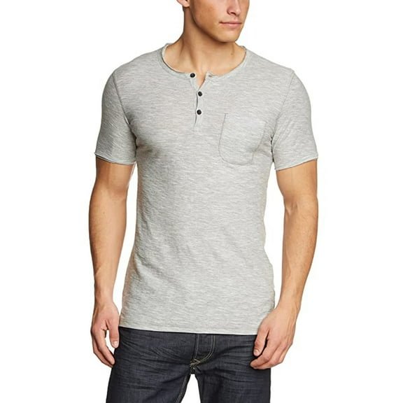Jack Jones Men's T-Shirt Jjornoel Tee, Grey Heather, Small