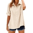 thumbnail image 2 of Kelon Ladies Tops and Blouses Collared Boho Tops Loose Fit Shirts Business Dressy Casual 2026 Fashion Boho Clothes, 5XL, 2 of 9
